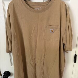 Carhartt Men's Tan Short Sleeve Tee with Pocket